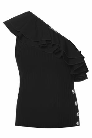 Prążkowany top z jedno ramię, zdjęcie 1 Prążkowany top z jedno ramię od Balmain